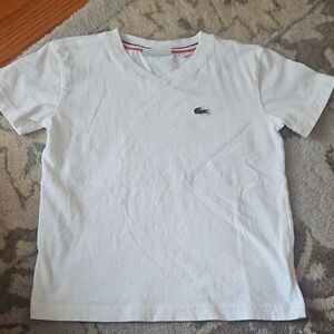 Lacoste White Short Sleeve Tee Classic Cotton